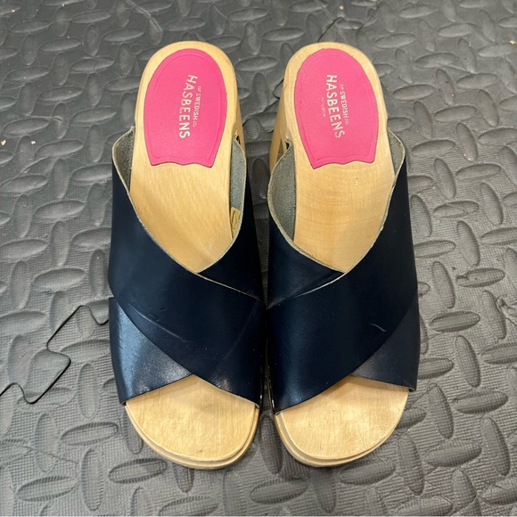 1391 Swedish Hasbeens Annette Clog Sandals 38 - Picture 2 of 8